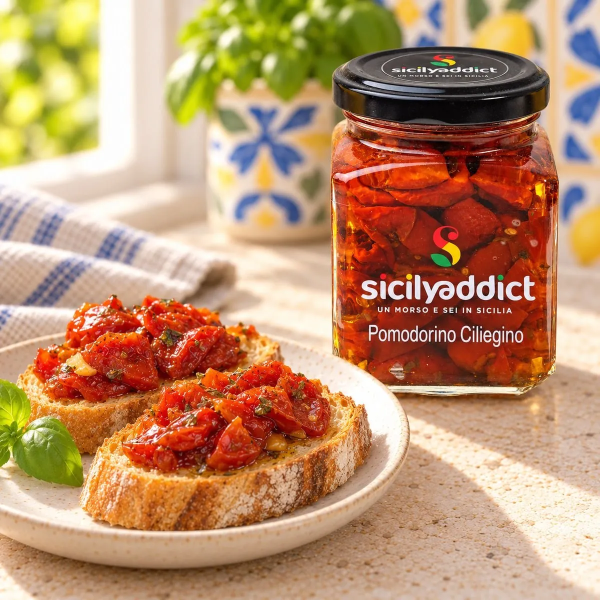 SicilyAddict Pomodorino Ciliegino Sottolio 180g Intero