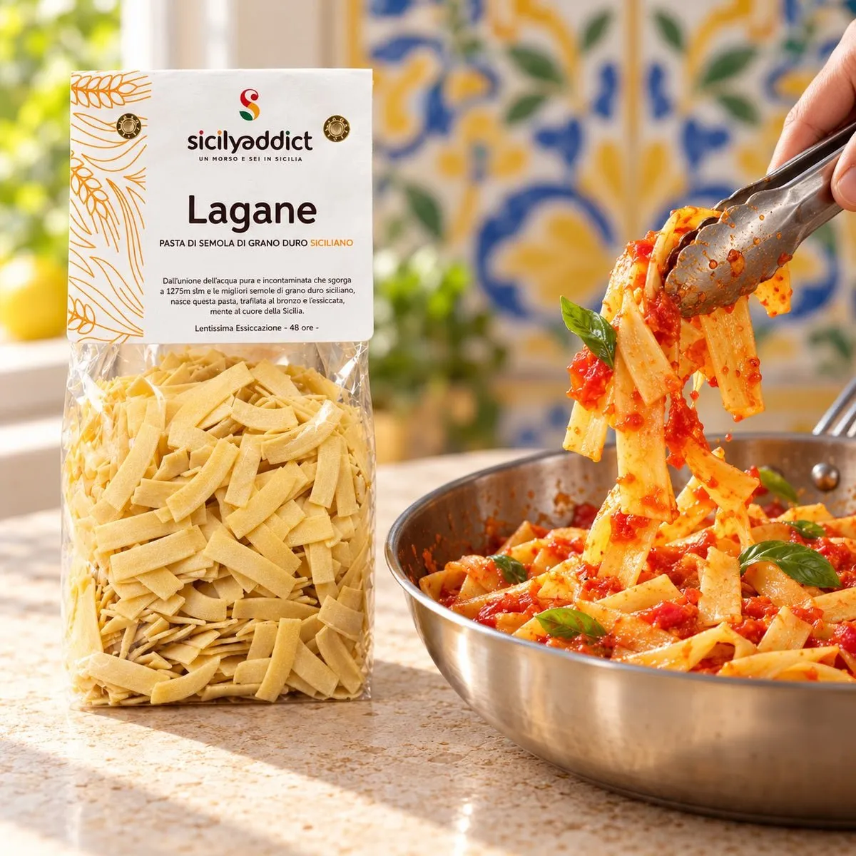 SicilyAddict Lagane Artigianali pasta 500g grano siciliano