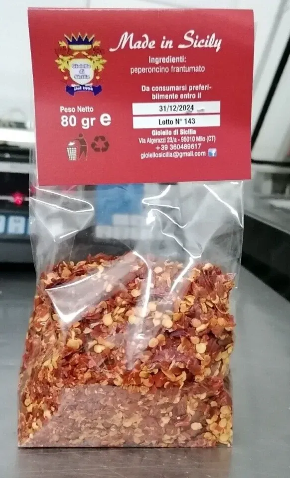 Sicilia che Gusto peperoncino frantumato per insaccati