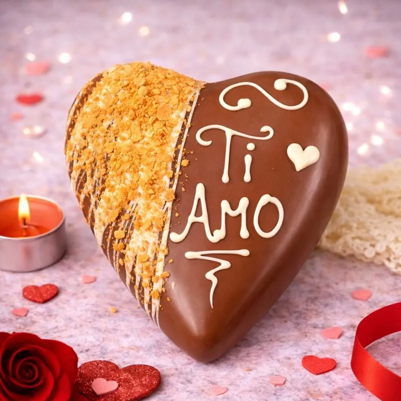 SicilyAddict Cuore di cioccolato con sac à poche