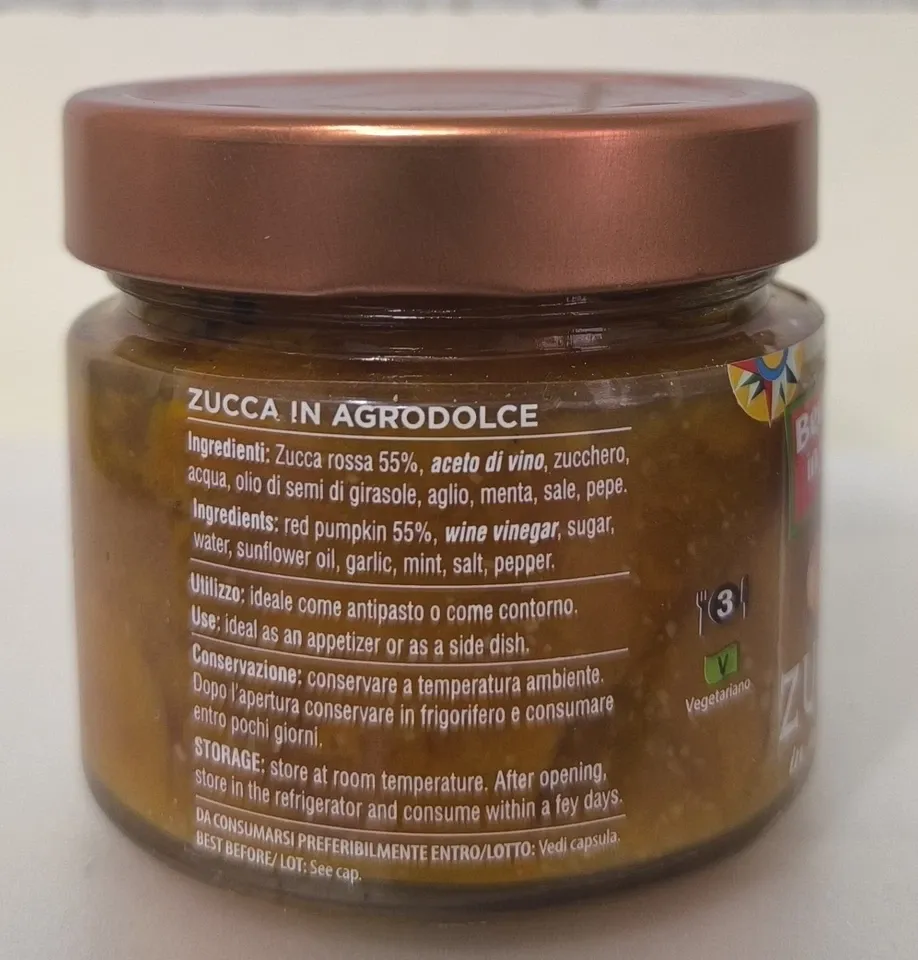 Sicilia che Gusto zucca in agrodolce 200 g contorno