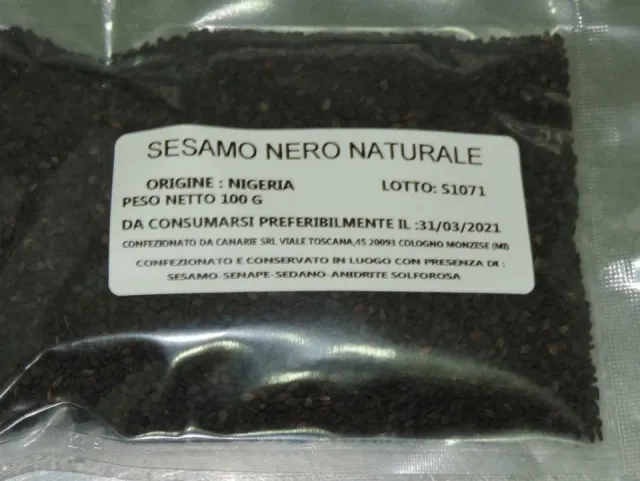 Sicilia che Gusto Semi di Sesamo Nero 100 g Interi