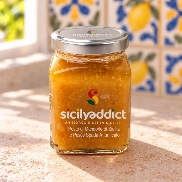 SicilyAddict Pesto Mandorle Pesce Spada 180g Cremoso