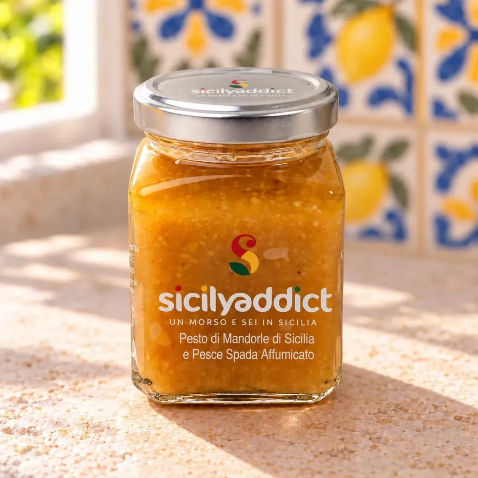 SicilyAddict Pesto Mandorle Pesce Spada 180g Cremoso