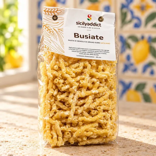 SicilyAddict Busiate artigianali grano siciliano pasta 500g