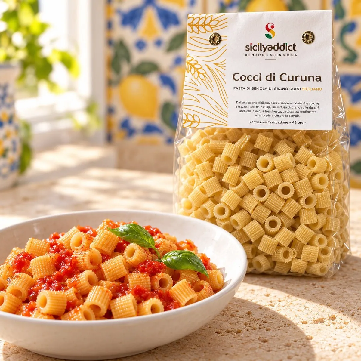 SicilyAddict Cocci di Curuna Pasta Grano Siciliano 500g Trafilata Bronzo