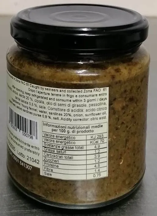 Sicilia che Gusto Sugo Pasta con Sarde 300 g al Finocchietto