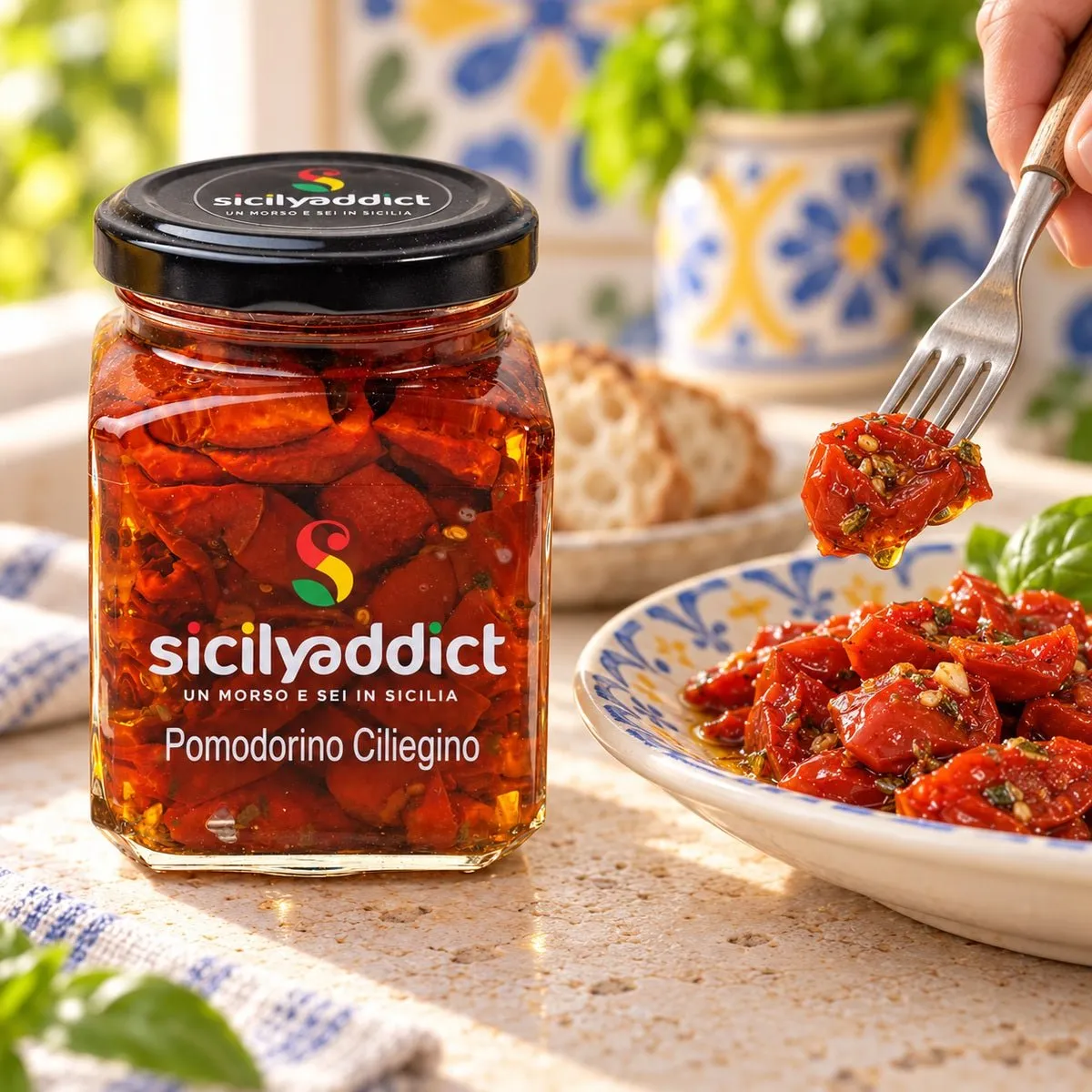 SicilyAddict Pomodorino Ciliegino Sottolio 180g Intero