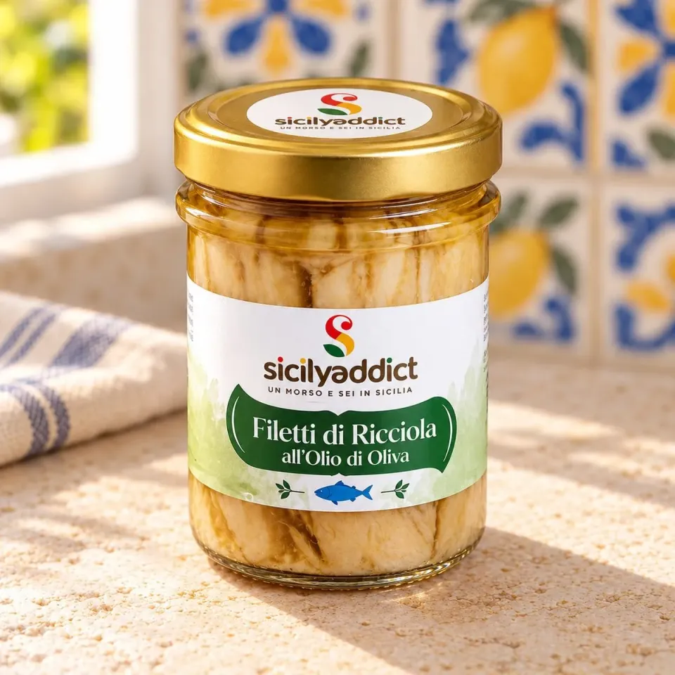 SicilyAddict Filetti Ricciola Olio Oliva 200g Artigianali