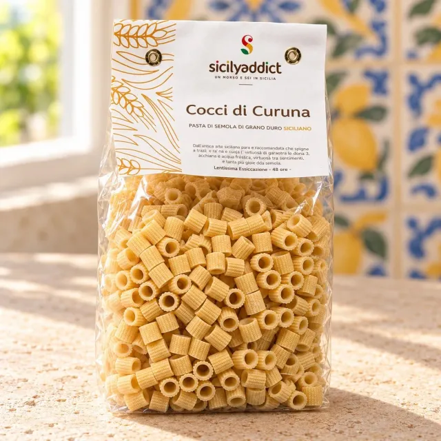 SicilyAddict Cocci di Curuna Pasta Grano Siciliano 500g Trafilata Bronzo