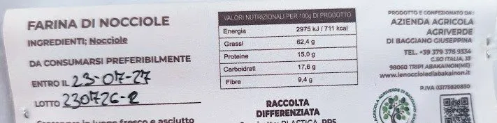 Sicilia che Gusto Farina di Nocciole 100 g