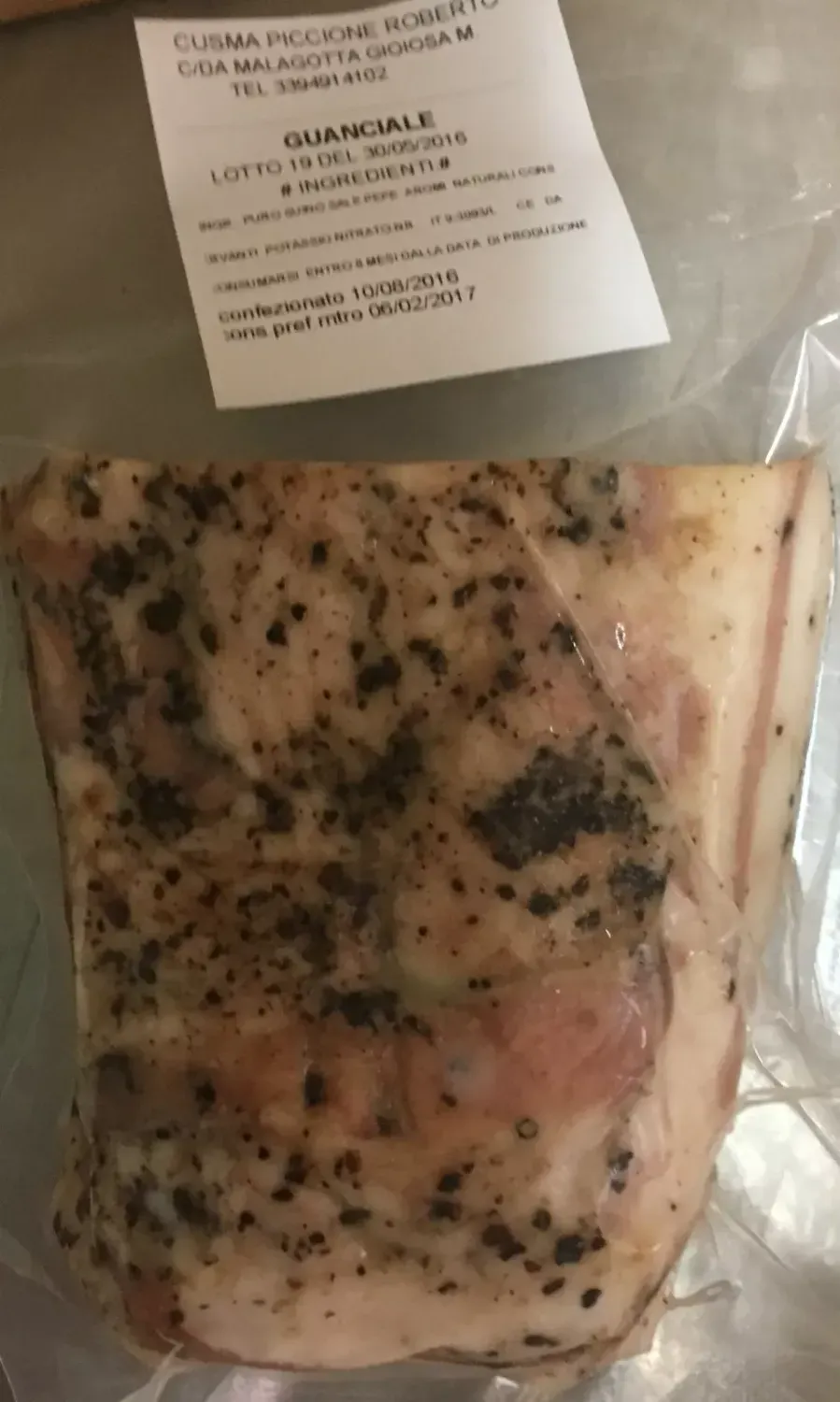 Sicilia che Gusto Guanciale Nostrano di Suino