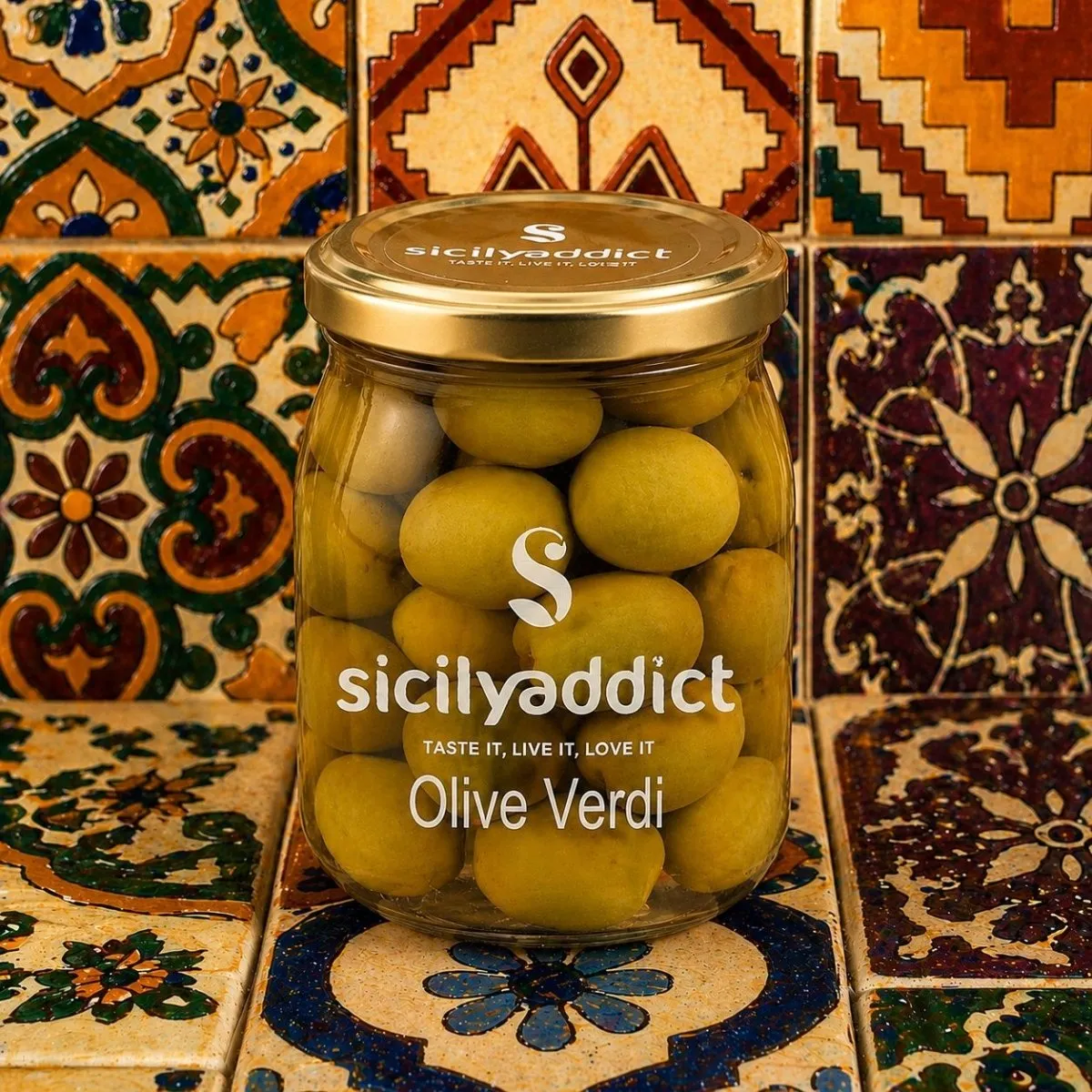 SicilyAddict Olive verdi da cocktail in salamoia 340g