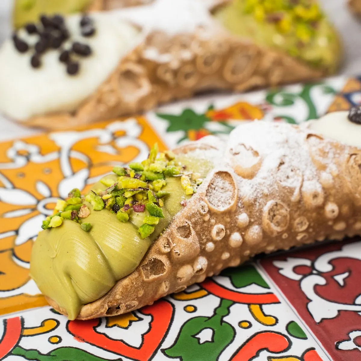 SicilyAddict Kit cannoli con ricotta e crema di pistacchio 10 pezzi