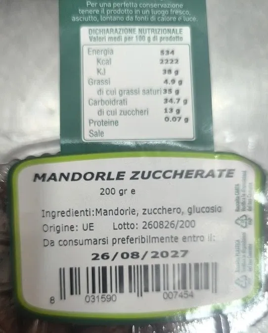 Sicilia che Gusto Mandorle Zuccherate Arachidi 200 g