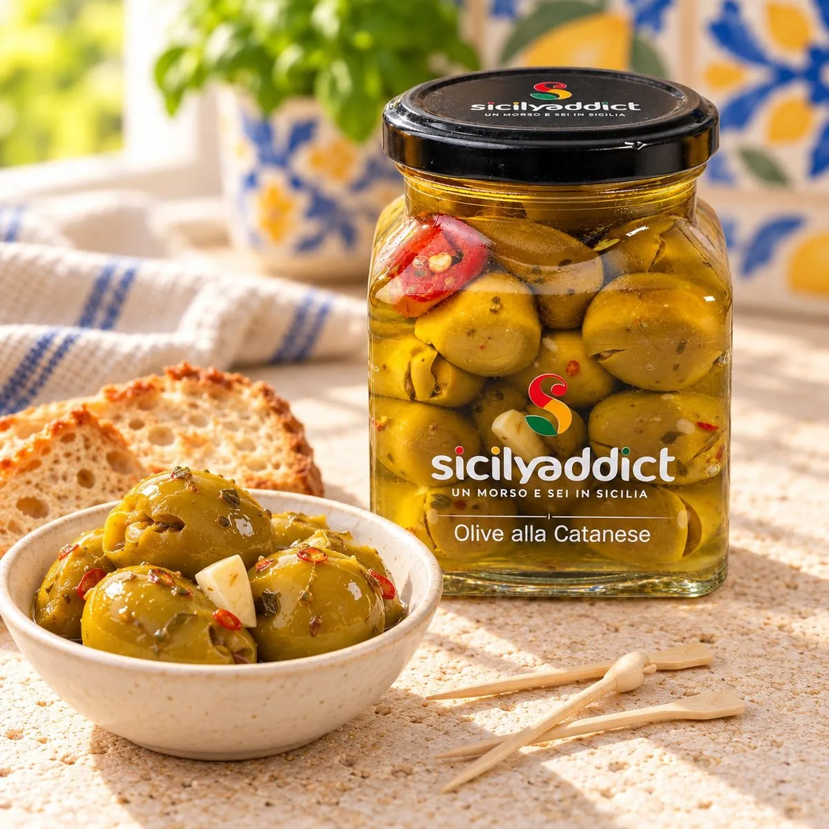 SicilyAddict Olive alla Catanese 280g Nocellara Etnea