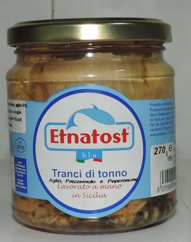 Sicilia che Gusto Tonno a tranci 270 g olio d'oliva al peperoncino