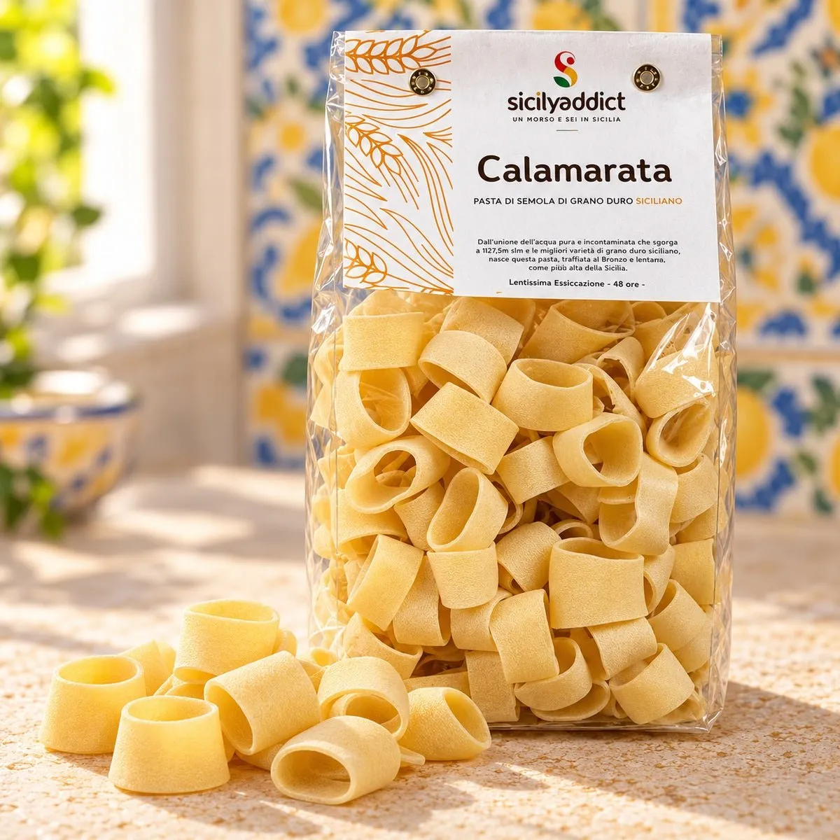 SicilyAddict Calamarata Artigianale pasta 500g grano siciliano