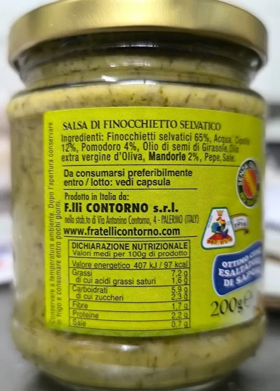 Sicilia che Gusto Gjafar Salsa Finocchietto 200 g