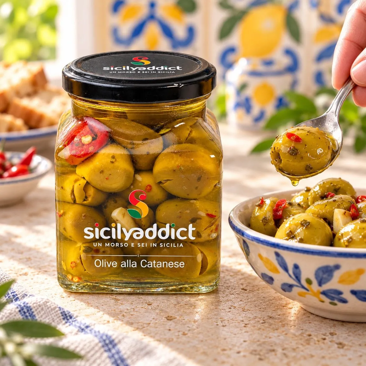 SicilyAddict Olive alla Catanese 280g Nocellara Etnea