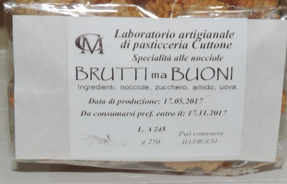 Sicilia che Gusto Brutti ma Buoni Biscotti 250 g alla Nocciola