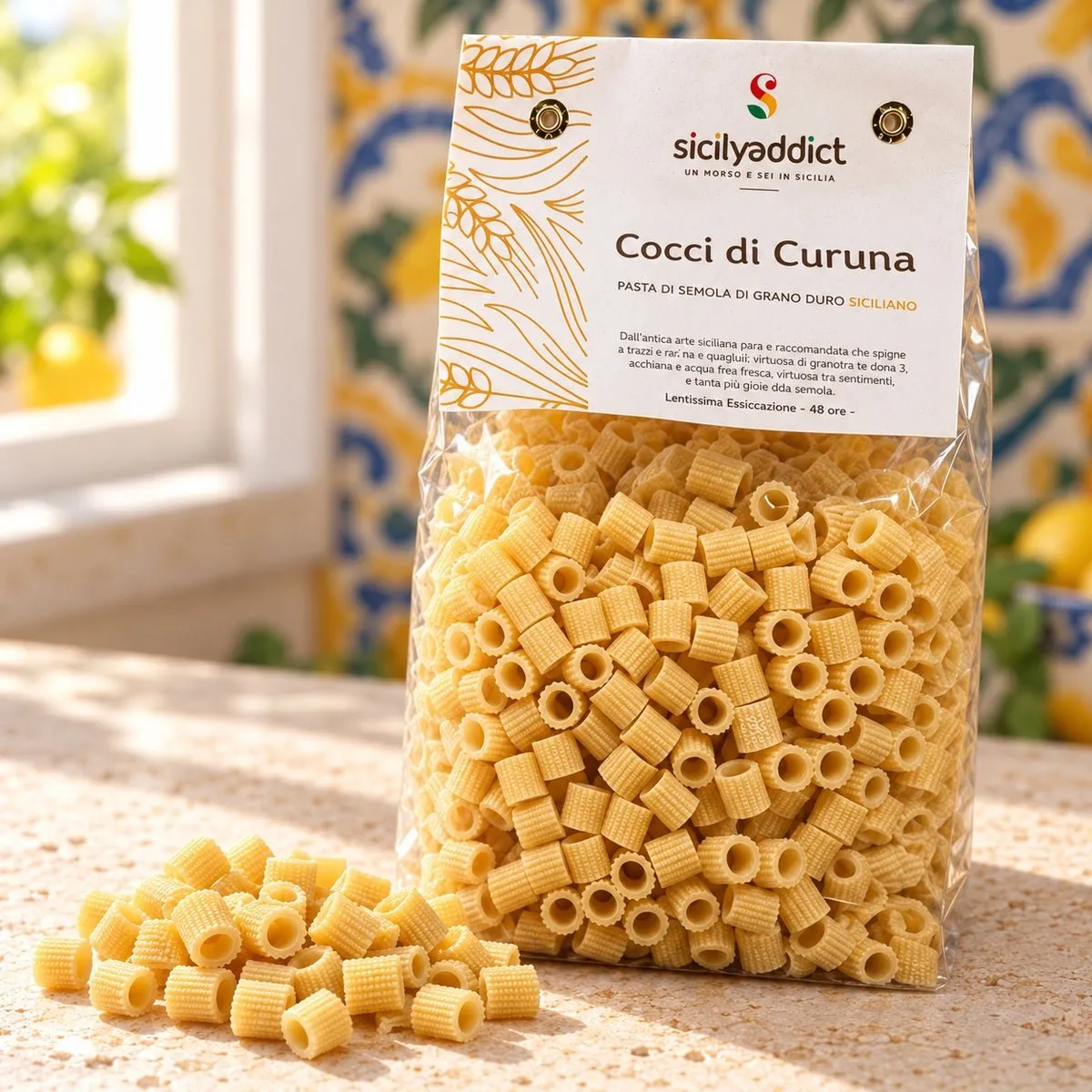 SicilyAddict Cocci di Curuna Pasta Grano Siciliano 500g Trafilata Bronzo