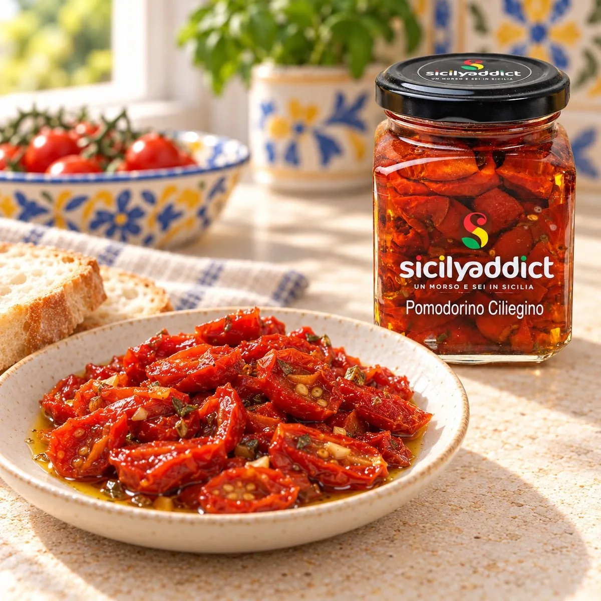 SicilyAddict Pomodorino Ciliegino Sottolio 180g Intero