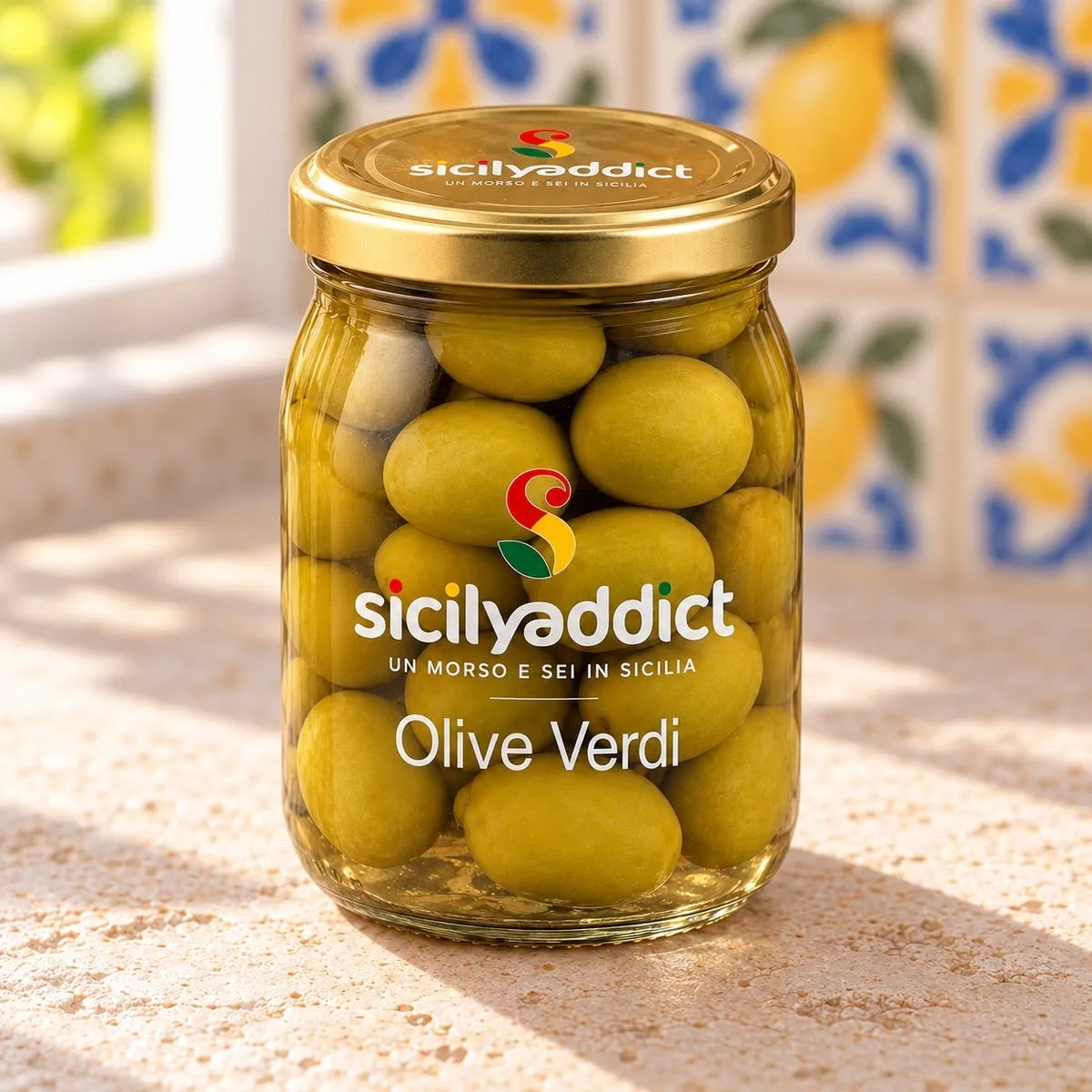 SicilyAddict Olive verdi da cocktail in salamoia 340g