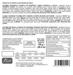 Antichi Sapori dell'Etna Colomba classica arancia candita e uvetta