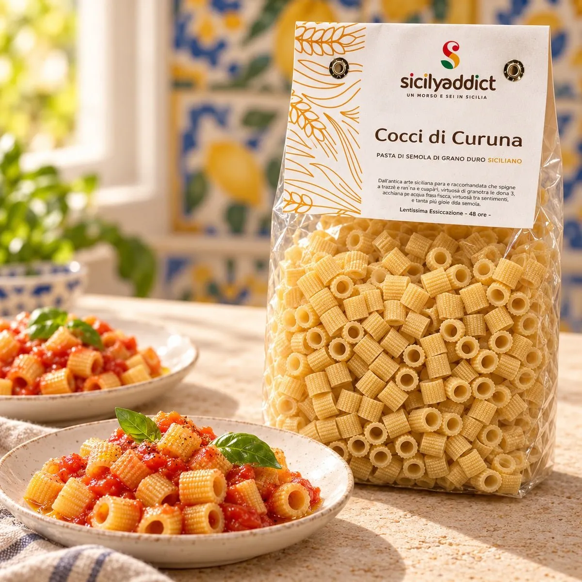 SicilyAddict Cocci di Curuna Pasta Grano Siciliano 500g Trafilata Bronzo