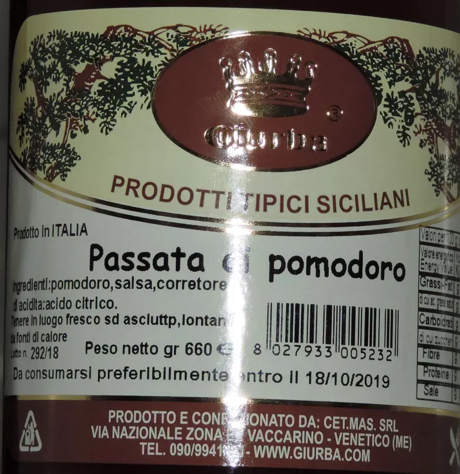 Sicilia che Gusto Passata di pomodoro passata 660 g siciliana