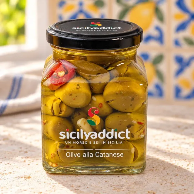 SicilyAddict Olive alla Catanese 280g Nocellara Etnea