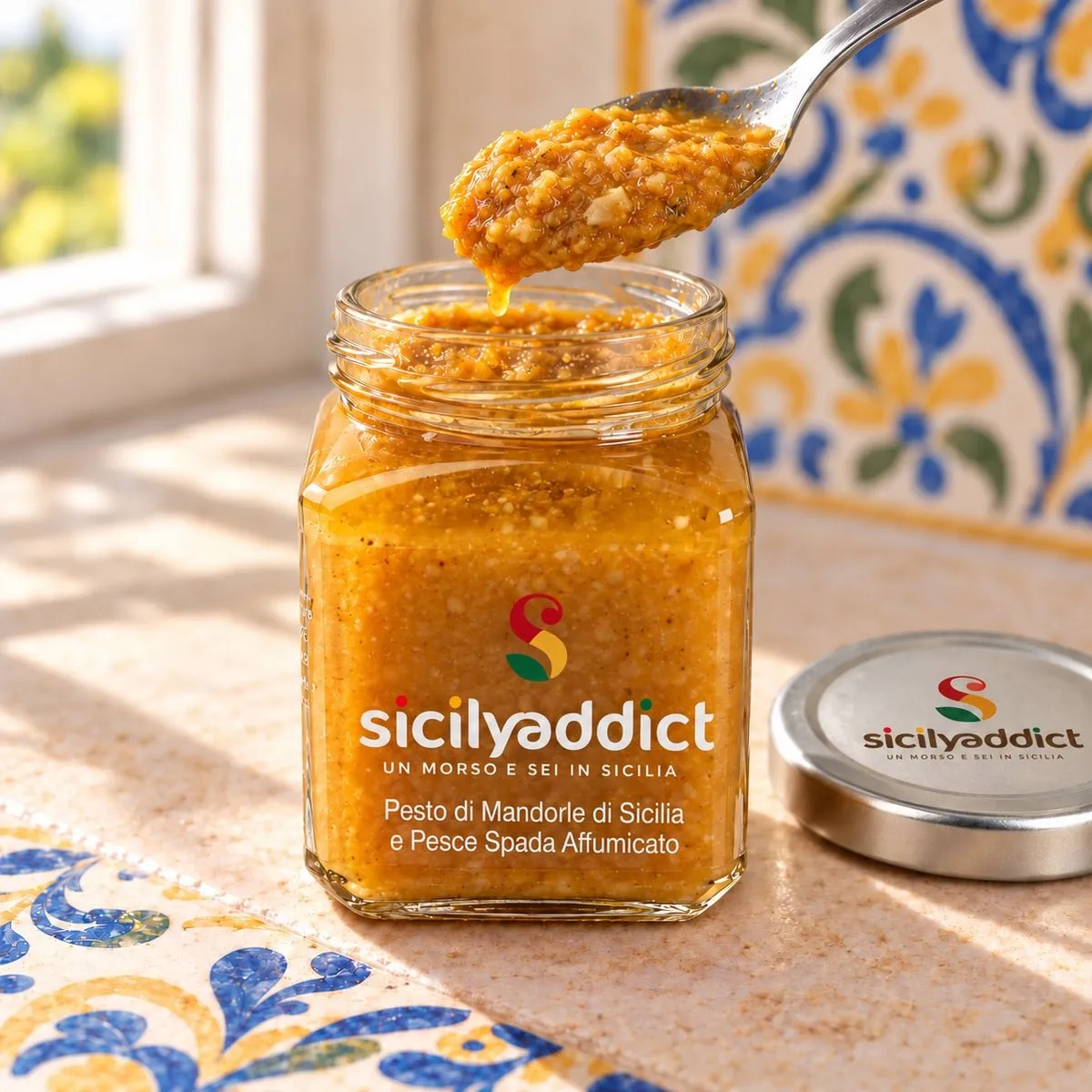 SicilyAddict Pesto Mandorle Pesce Spada 180g Cremoso