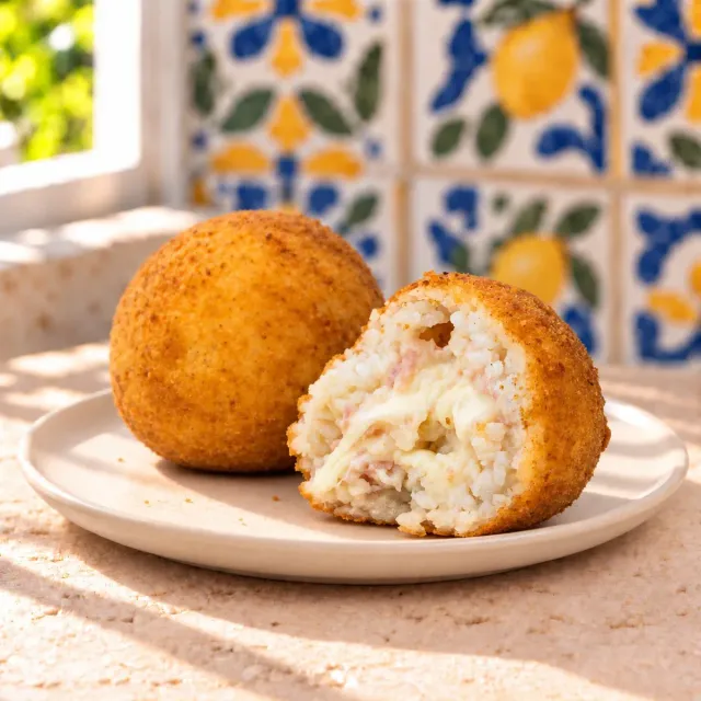 SicilyAddict Arancini al burro e prosciutto cotto 4 pezzi da 200 g