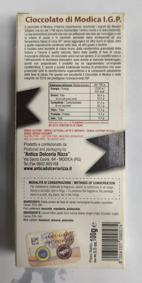 Sicilia che Gusto Cioccolato di Modica Monorigine