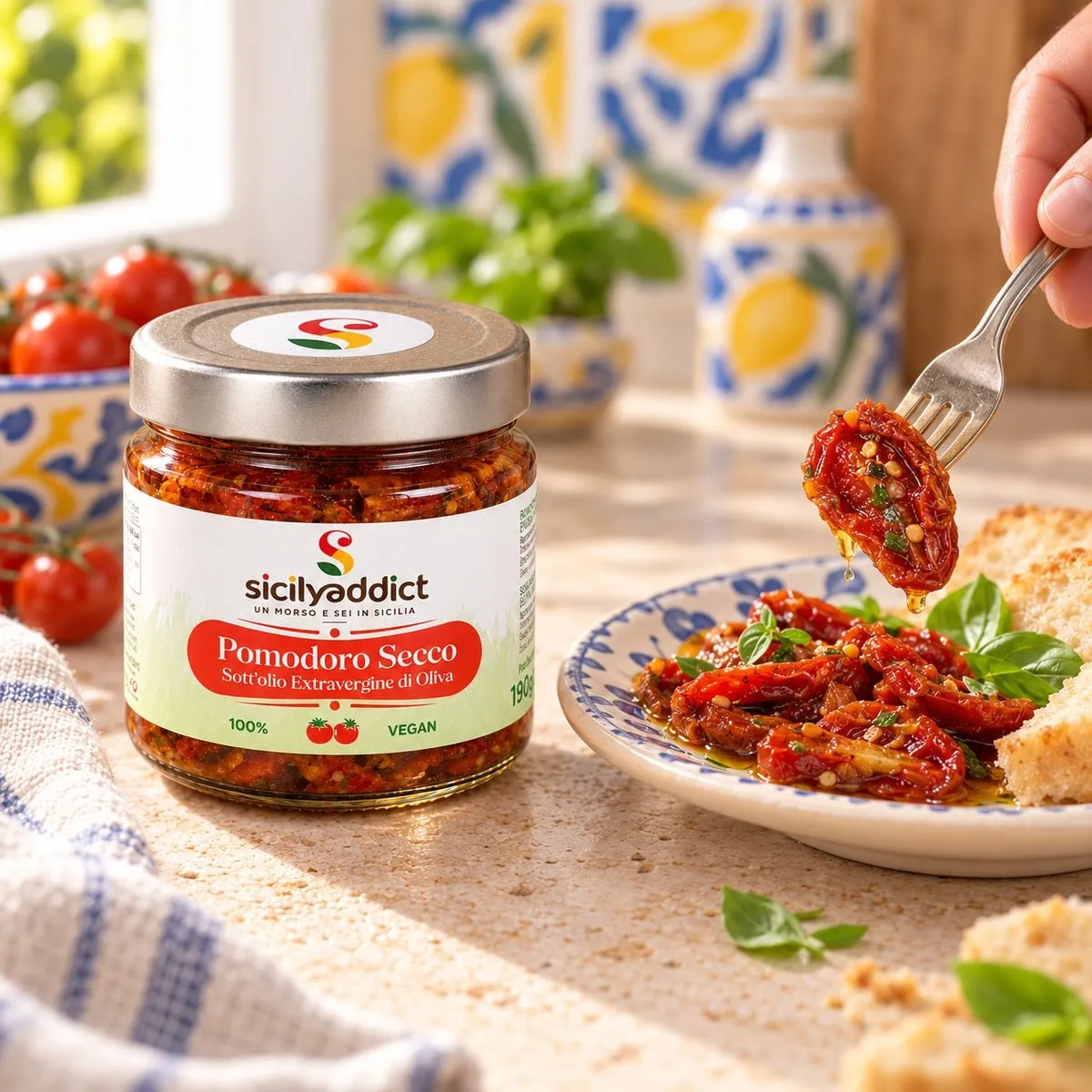 SicilyAddict Pomodoro Ciliegino Secco Sottolio 190g