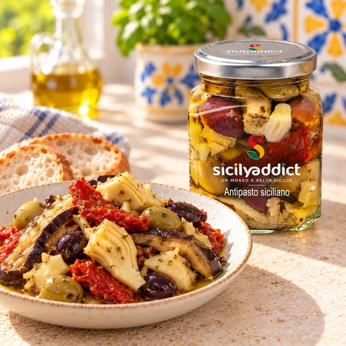 SicilyAddict Antipasto di melanzane siciliana sottolio 280g