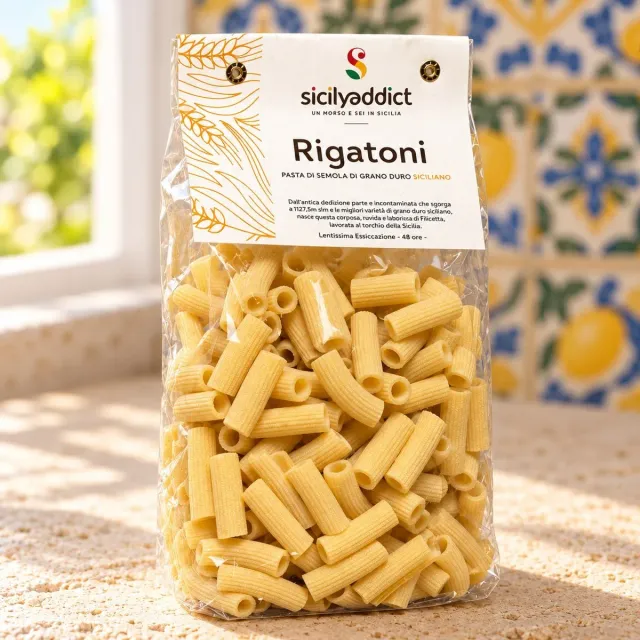 SicilyAddict Rigatoni pasta grano siciliano 500 g