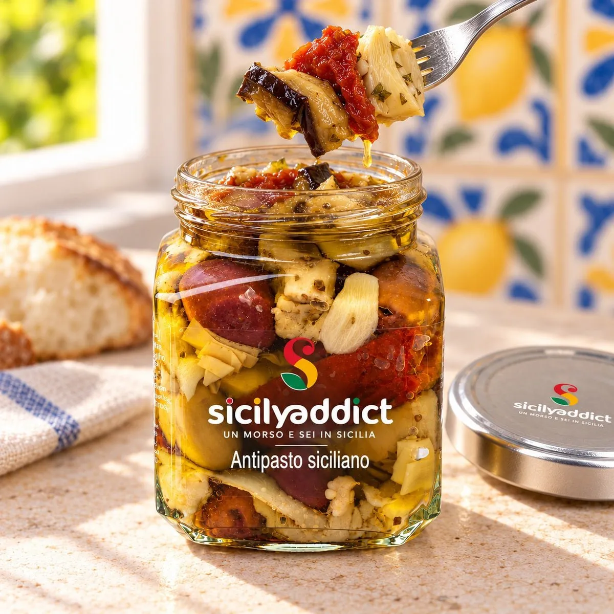 SicilyAddict Antipasto di melanzane siciliana sottolio 280g