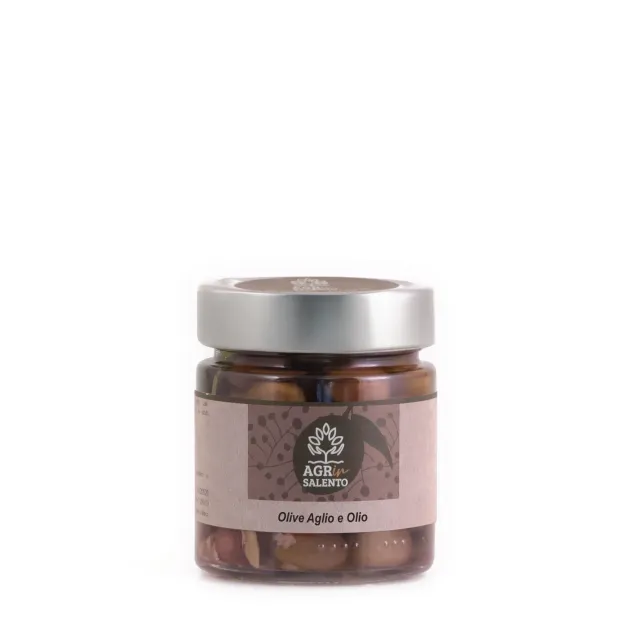 Agrinsalento Olive Aglio e Olio olive condite