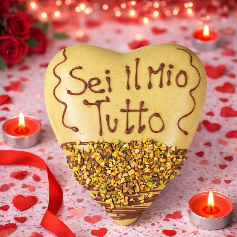 SicilyAddict Cuore di cioccolato con sac à poche