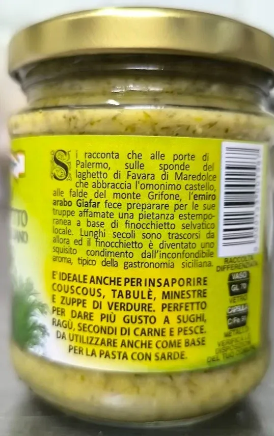 Sicilia che Gusto Gjafar Salsa Finocchietto 200 g