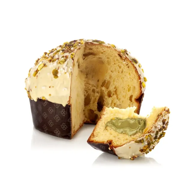 BRONTE DOLCI Pistachio Panettone panettone al pistacchio con crema