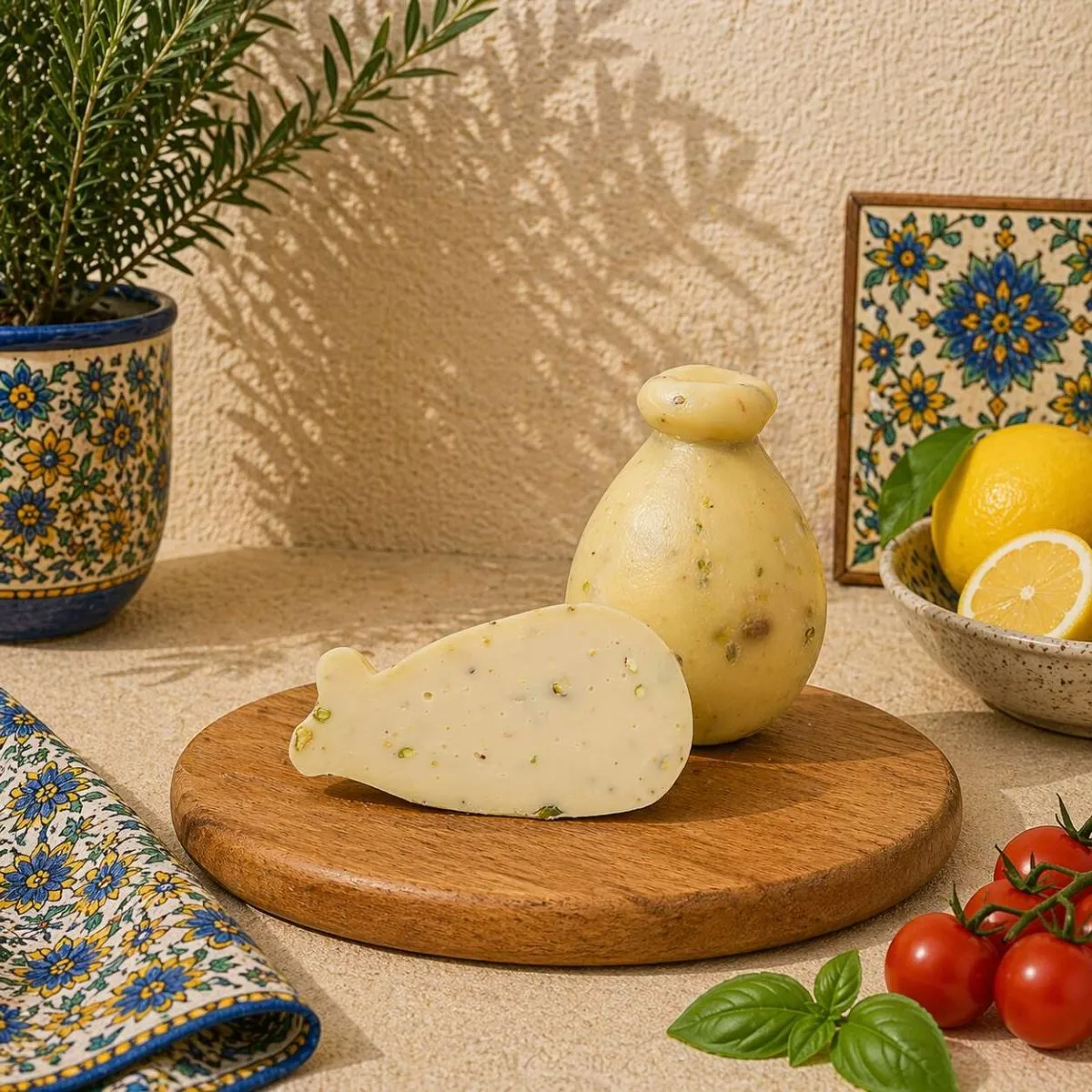 SicilyAddict Provola al Pistacchio Formaggio pasta tenera