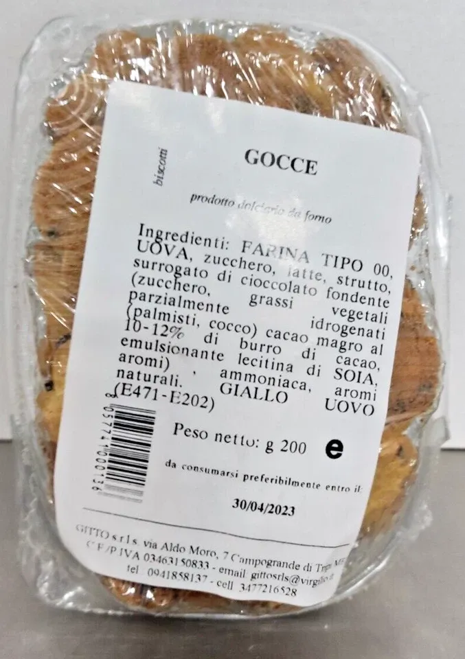 Sicilia che Gusto Gocce Biscotti Artigianali 200 g