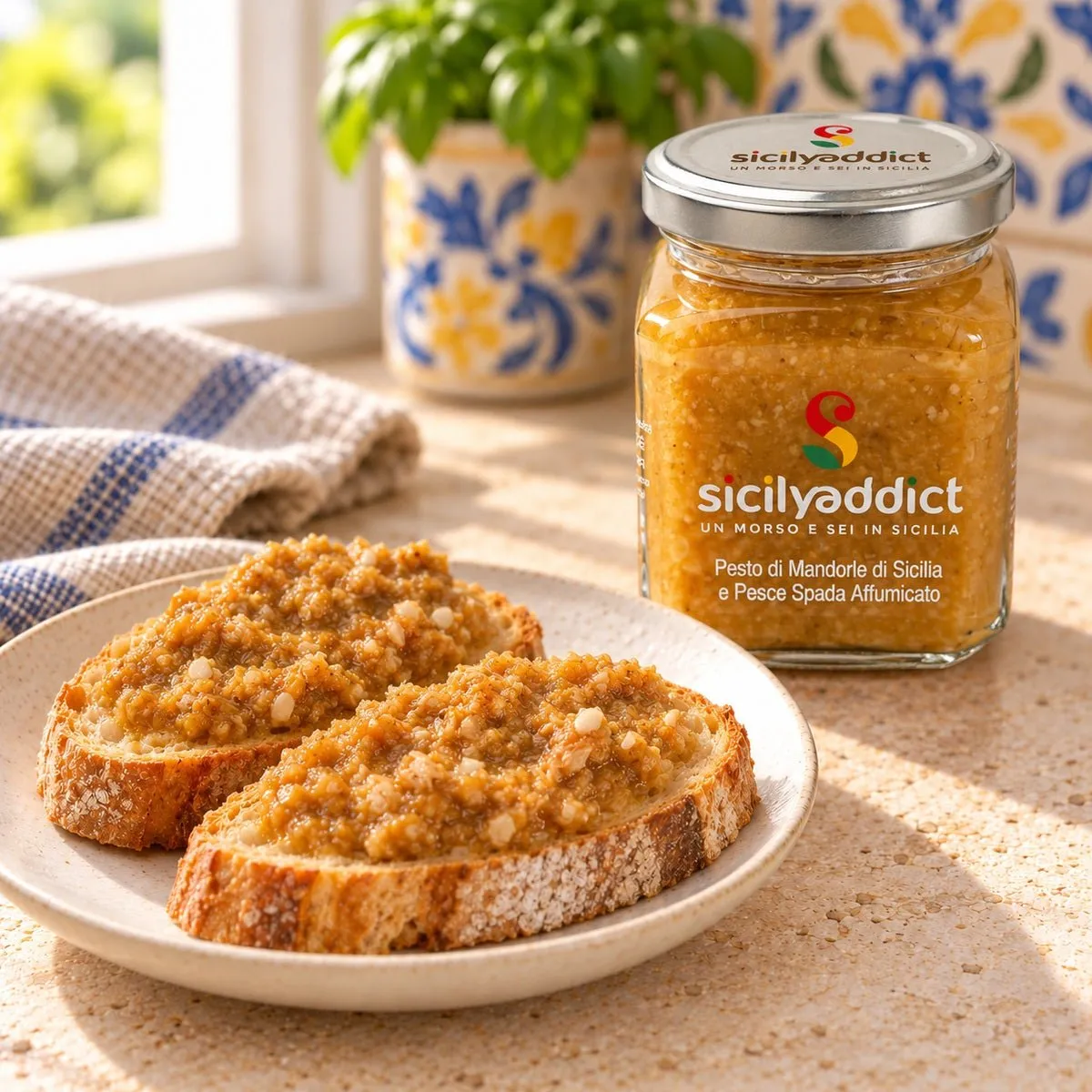 SicilyAddict Pesto Mandorle Pesce Spada 180g Cremoso